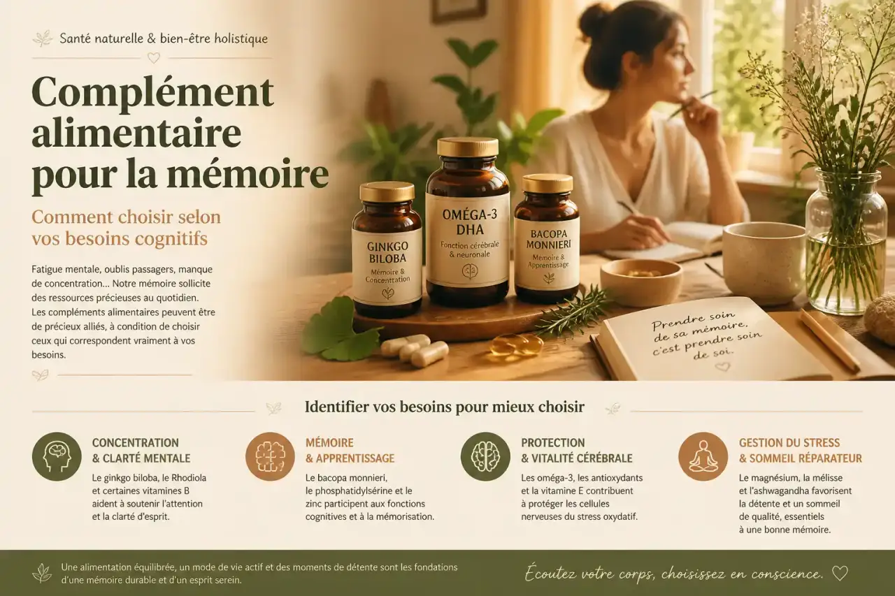 Complément alimentaire pour la mémoire : comment choisir selon vos besoins cognitifs