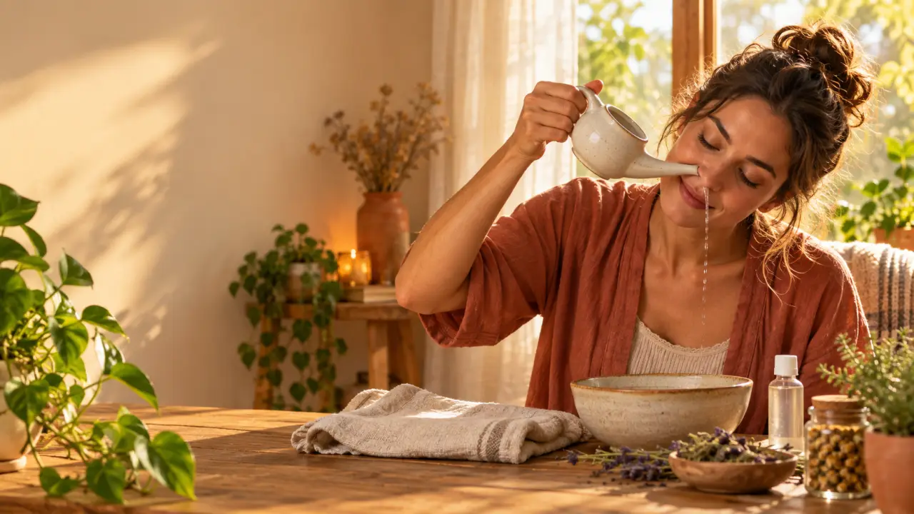Traitement naturel de la sinusite : le lavage nasal soulage, sans traiter la cause